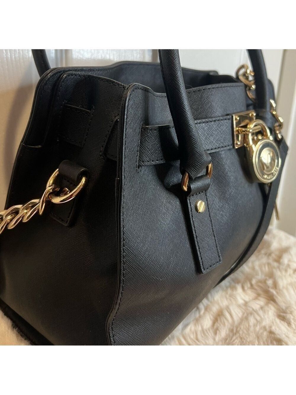 MICHAEL KORS HAMILTON LEATHER SATCHEL - Picture 3 of 15